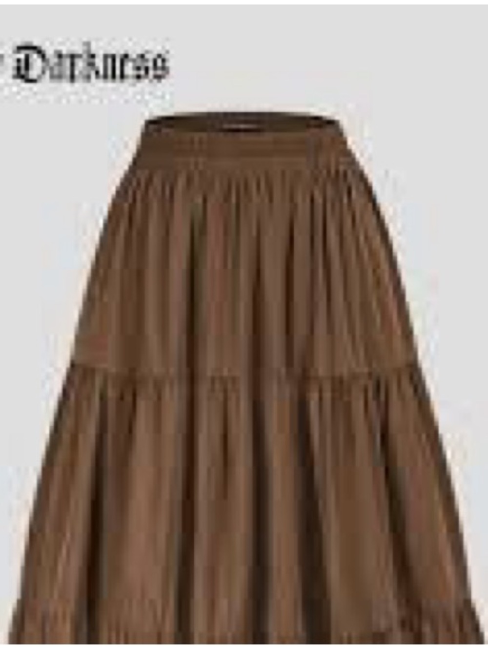 Darkinese Chestnut Tiered Maxi Skirt